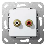 GIRA 563303 communication insert RCA, breakout cable | pure white shiny