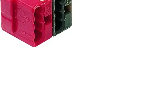 HAGER TG008 bus terminal red/black