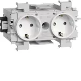 HAGER GS20019016 Wago Winsta duct socket for C-profile 2-fold | traffic white