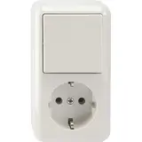 MERTEN MEG3495-8719 surface-mounted combination surface-moun 1-way, toggle switch | polar white