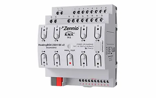 ZENNIO ZCL8H230V2 KNX heating actuator 8-fold, 8 inputs