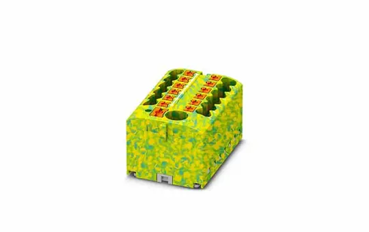 PHOENIX 1091671 PTFIX distribution block for adhesive mounti 13x | green-yellow | 2,5 mm²