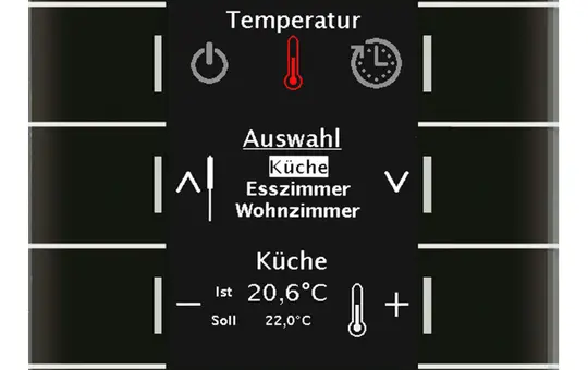 MDT BE-GBZS.01S KNX glass control panel Smart black/black