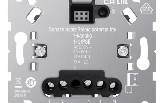JUNG 1701 PSE relay insert 1-fold, potential-free