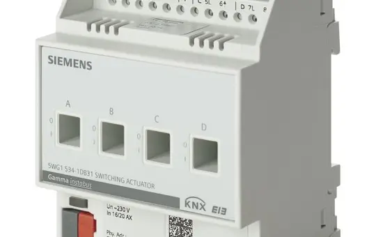 SIEMENS 5WG1532-1DB31 KNX switching actuator 4-fold, 10 A