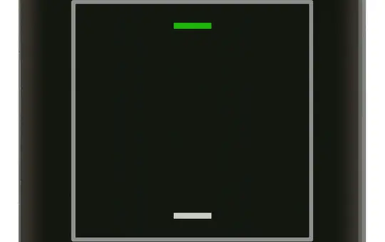 MDT BE-GTL1TS.01S KNX glass button II Light with temperature 1-fold, neutral | black/black