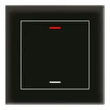 MDT BE-GTL10S.01S KNX glass button II Light 1-fold, neutral | black/black