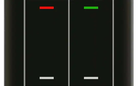 MDT BE-GTL20S.01S KNX glass button II Light 2-fold, neutral | black/black