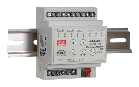 MEANWELL KAA-8R-16S KNX universal actuator 8-fold, 16 A, secure