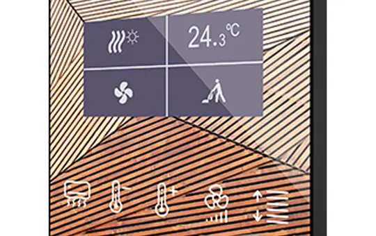 ZENNIO ZVIFDV2 KNX pushbutton sensor flat display standard | custom