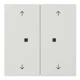 GIRA 5386112 electronic control rocker system surface 2-fold, arrows | pure white shiny