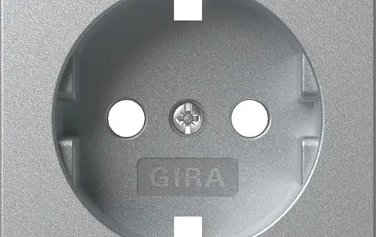 GIRA 492026 cover for SCHUKO socket system 55 standard | aluminum