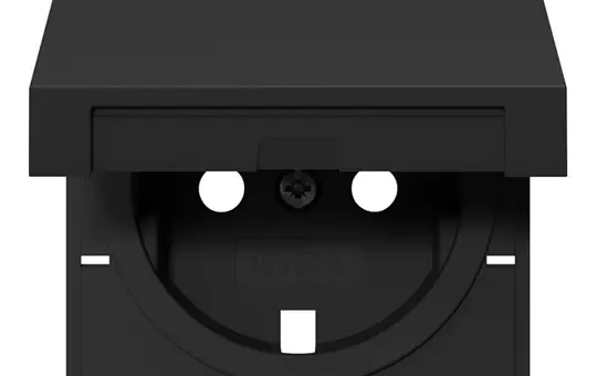 GIRA 4922005 cover for SCHUKO socket system 55 Hinged lid | matt black