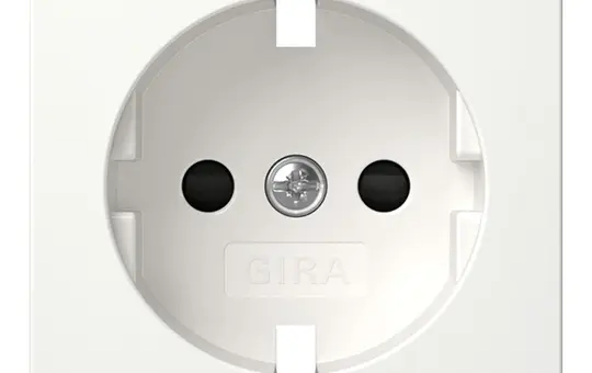 GIRA 492127 cover for SCHUKO socket system 55 Touch protection | pure white matt