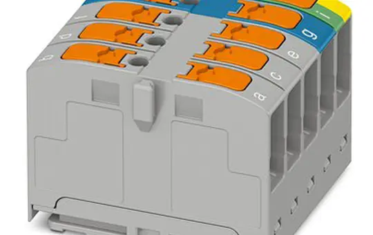 PHOENIX 1300613 distribution block PTVFIX 5x2-fold | GR/BL/GGE | 2,5 mm²