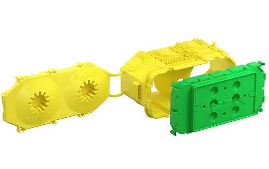 KAISER 1269-03 B¹ device box for Italian built-in devices 3 modules