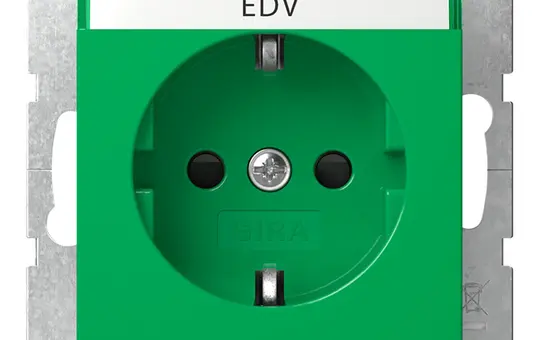 GIRA 4462107 desc. IT socket system 55 Touch protection | shiny green