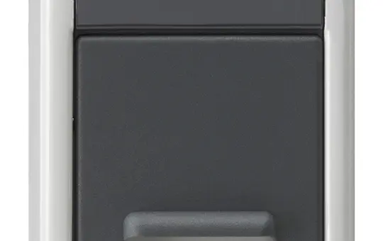 GIRA 494230 Cover for SCHUKO socket outlet AP Hinged lid, touch protection | gray