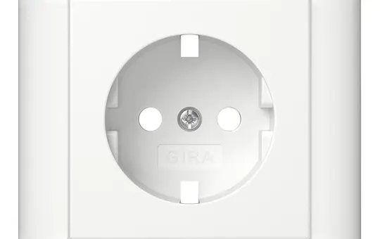 GIRA 492903 Cover for SCHUKO socket complete. System 55 standard | pure white shiny