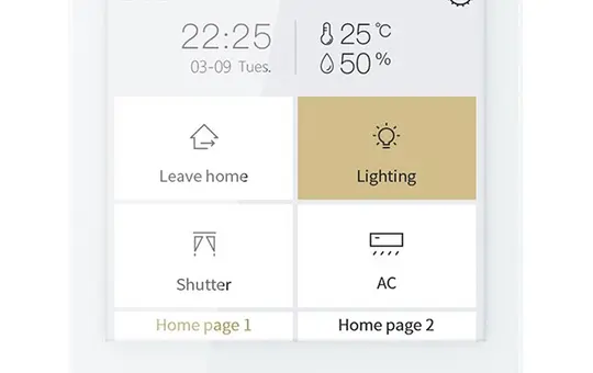 GVS 88188124 KNX touch panel V40s horizontal/vertical | white | 4 Zoll