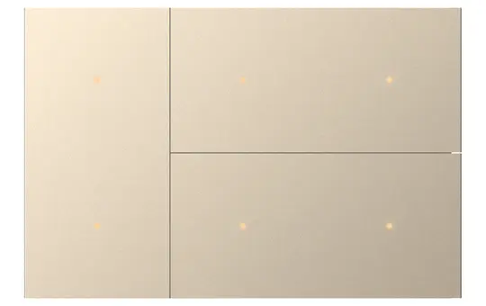 GVS 88188322 rocker set for WALTZ TOUCH+ PAD 4-fold, aluminum | champagne