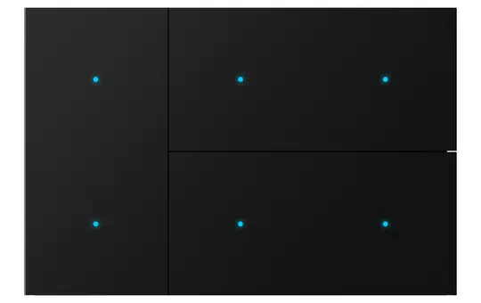 GVS 88188339 rocker set for WALTZ TOUCH+ PAD 4-fold, aluminum | black