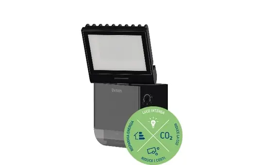 THEBEN theLeda S8-100 BK LED spotlight 8.5 W with motion detector | black