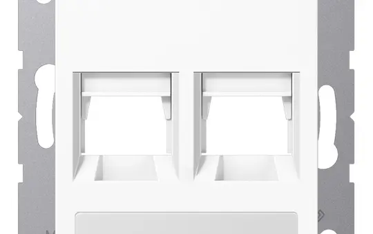 JUNG A1569-2NAATWW describ. Modular jack insert series A 2-fold, Avaya | alpine white