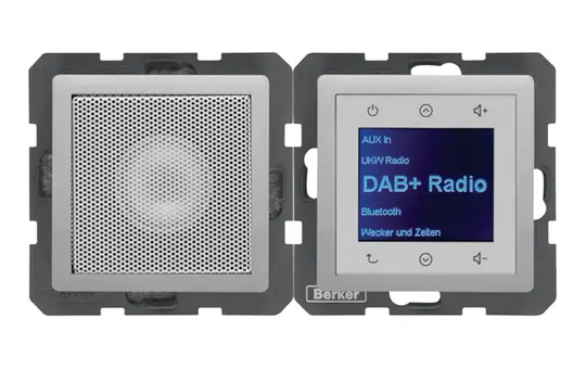BERKER 29806084 UP radio set Q.1/Q.3 DAB+, mono | aluminum velvet