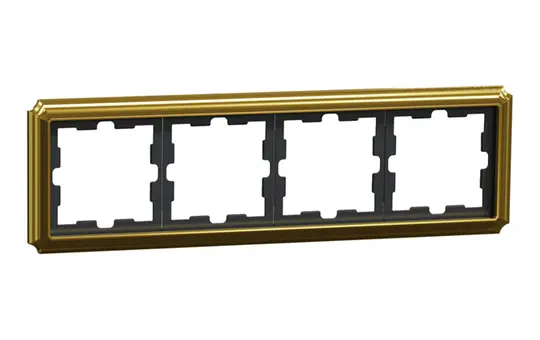 MERTEN MEG4040-4741 cover frame D-antique 4-fold | gold