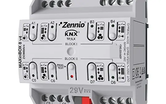 ZENNIO ZIOMB8V4 KNX universal actuator MAXinBOX 16 A 8-fold, secure