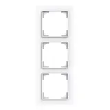 BUSCH-JAEGER 1723-44G cover frame type linear 3-fold | studio white glossy