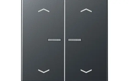 JUNG BTA17102BFPANM descr. Push button HOME series A 1-fold, arrows, thermoplastic | anthracite matt