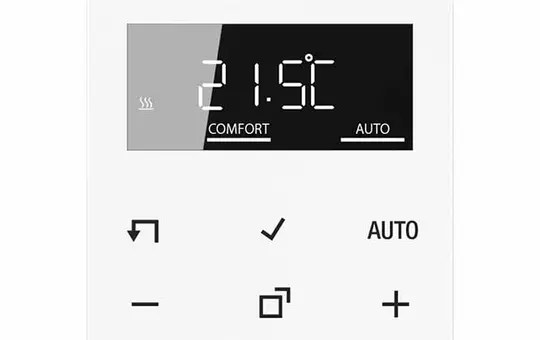 JUNG BTA1791WW room thermostat JUNG HOME series A with display | alpine white