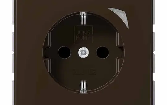 JUNG BTCD1521SEBR SCHUKO socket JUNG HOME series CD Current measurement function, touch protection | brown