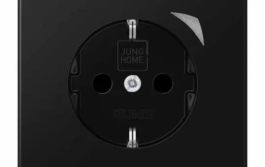 JUNG BTLS1521SESWM SCHUKO socket JUNG HOME series LS Current measurement function, touch protection | graphite black matt