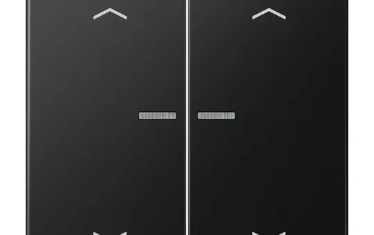 JUNG BTLS17102PSWM describ. Push button JUNG HOME series LS 2-fold, arrows | graphite black matt