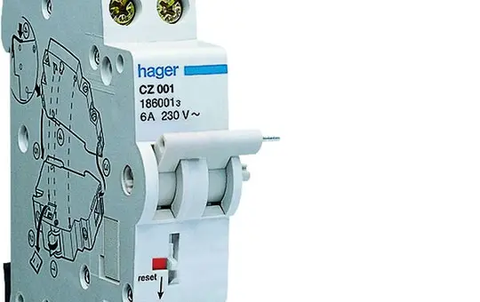 HAGER signal contact for residual current circuit breakers 