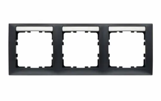 BERKER 10239969 desc. Cover frame S.1 3-fold, horizontal | anthracite matt