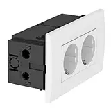 OBO BETTERMANN 6119407 socket unit AR45 2-fold | pure white