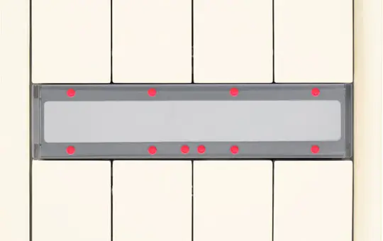 SIEMENS 5WG12872AB14 KNX pushbutton sensor delta style 4-fold, temperature sensor | titanium white