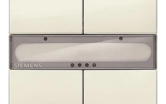 SIEMENS 5WG1286-2DB12 KNX pushbutton sensor delta style 2-fold, without LED | titanium white