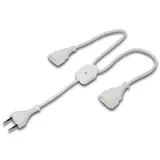 HERA 21503160101 Euro Y distributor with one plug, 2 sockets