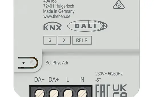 THEBEN DU 1 DALI S KNX-RF-DALI gateway UP 1-fold