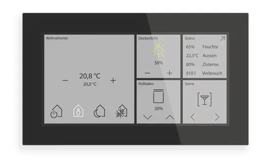 MDT BE-GTS06TS.01S KNX Glass Touch Smart standard | glass black