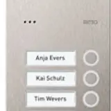 RITTO RGE1810625 Acero door station 6-fold | stainless steel