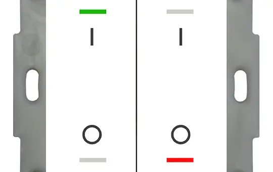 MDT BE-TAL5502.B1 KNX pushbutton sensor Light 55 2-fold, IO symbol | pure white shiny