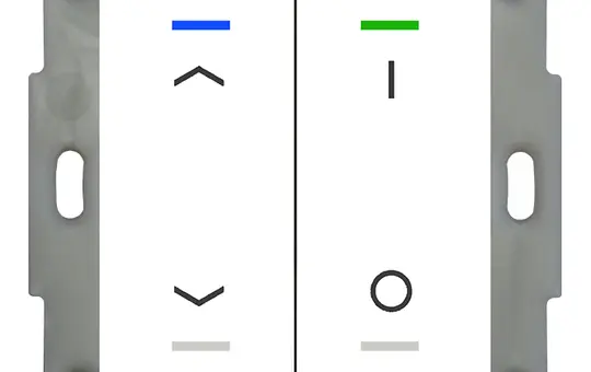 MDT BE-TAL5502.C1 KNX pushbutton sensor Light 55 2-fold, arrows, IO | pure white shiny