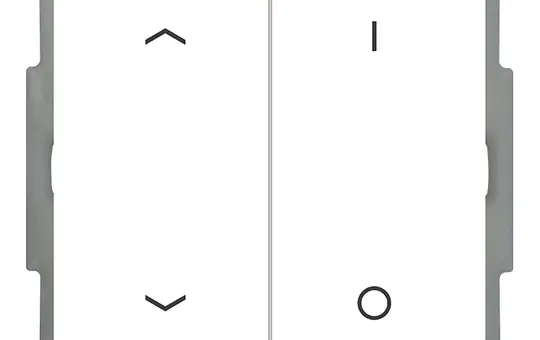 MDT BE-TAL63T2.C1 KNX pushbutton light 63 m. temperature sen 2-fold, arrows, IO | studio white glossy