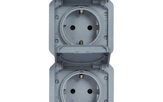 LEGRAND 069577L insert SCHUKO socket Plexo New 2-fold, vertical | gray